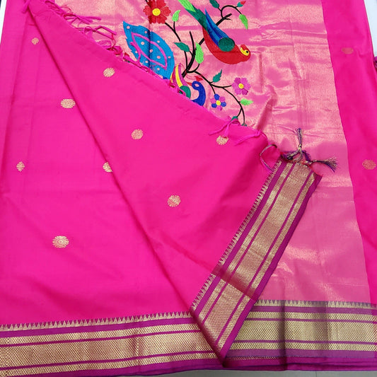 Soft Silk Kadiyal Paithani Saree