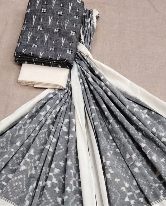 Telia Double Ikat Mercerised Cotton Dress Material