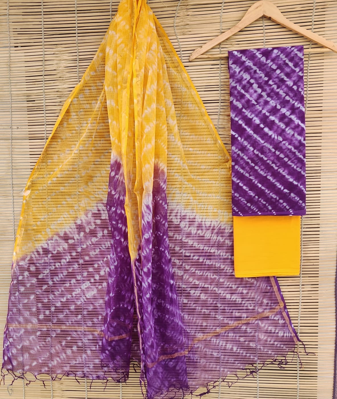 Kota Doriya Hand Block Printed Dress Material
