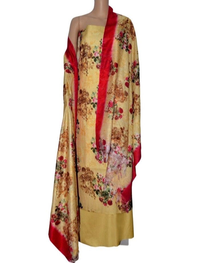 Bhagalpur Tussar Silk Digital Print Dress Material